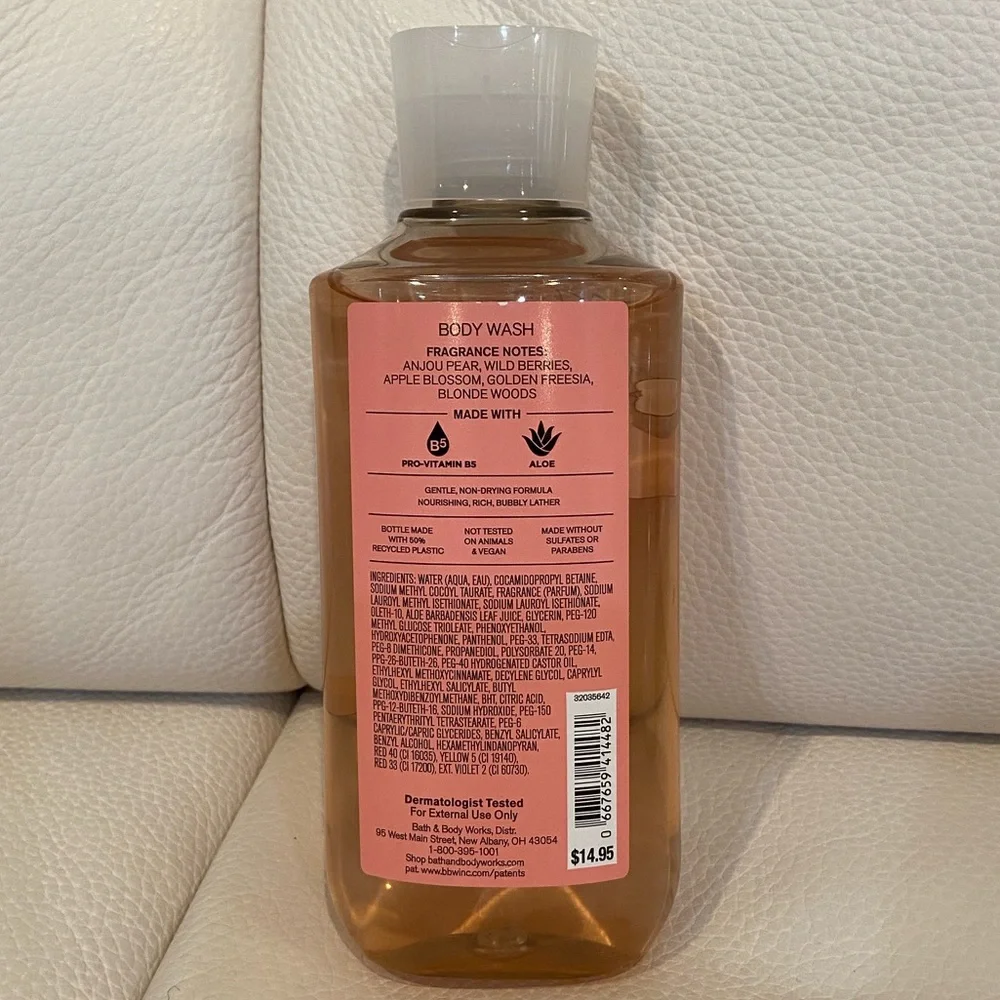 Bath & Body Works Pearberry Body Wash Set - Pink and Green